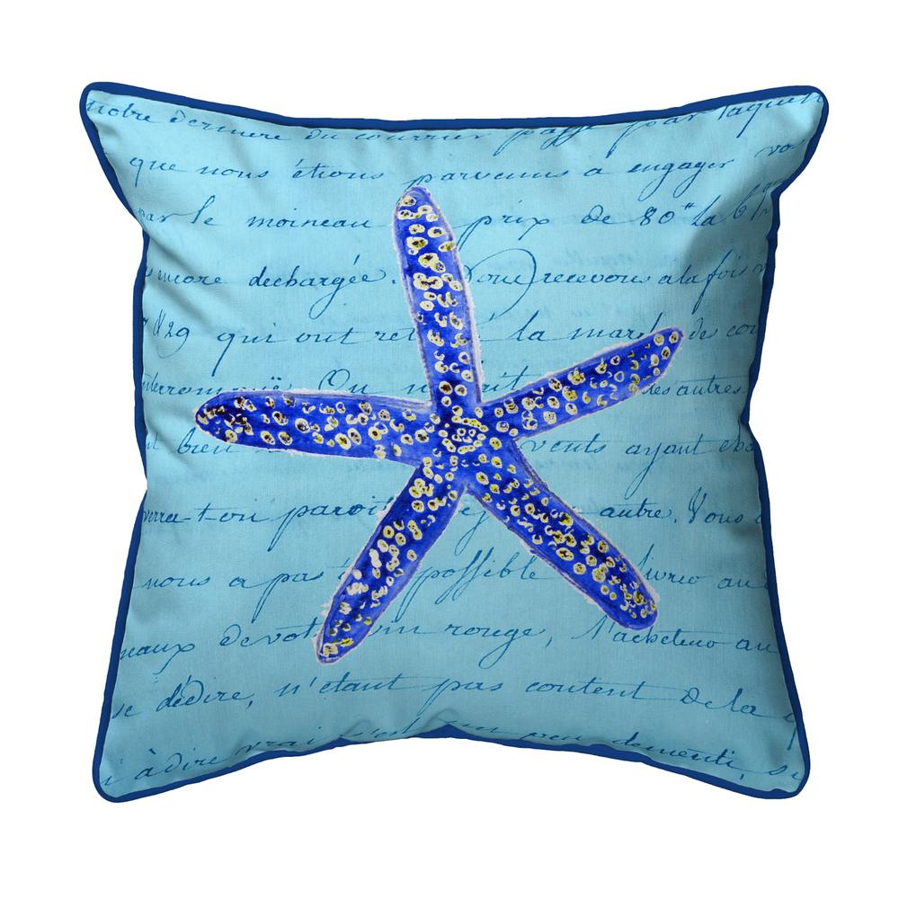Blue Starfish Large Indoor/Outdoor Pillow 18x18