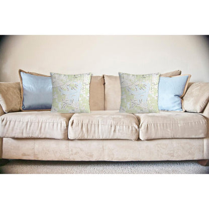 Lake Caroline, MS Nautical Map Noncorded Indoor/Outdoor Pillow 12x12