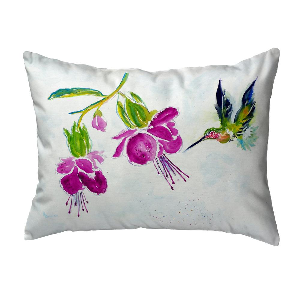 Purple Hummingbird Small No-Cord Pillow 11x14