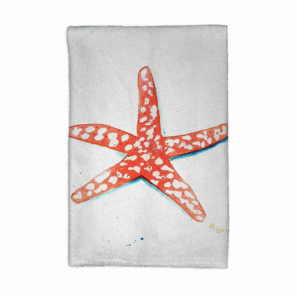 Coral Starfish Kitchen Towel