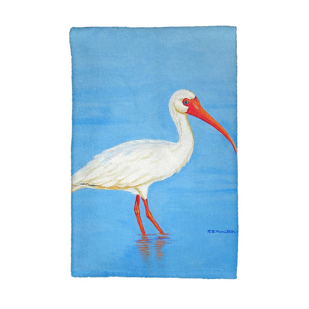 Posing White Ibis Kitchen Towel