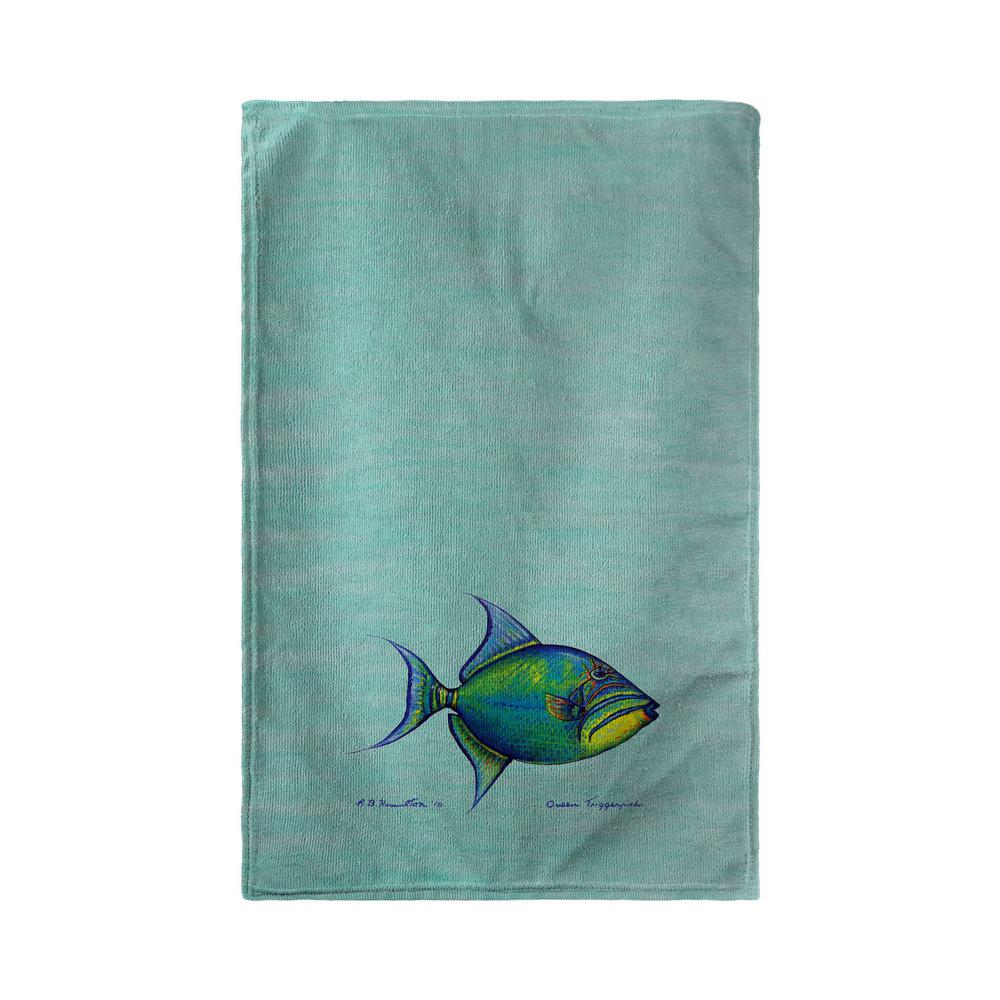 Trigger Fish - Teal Kitchen Towel