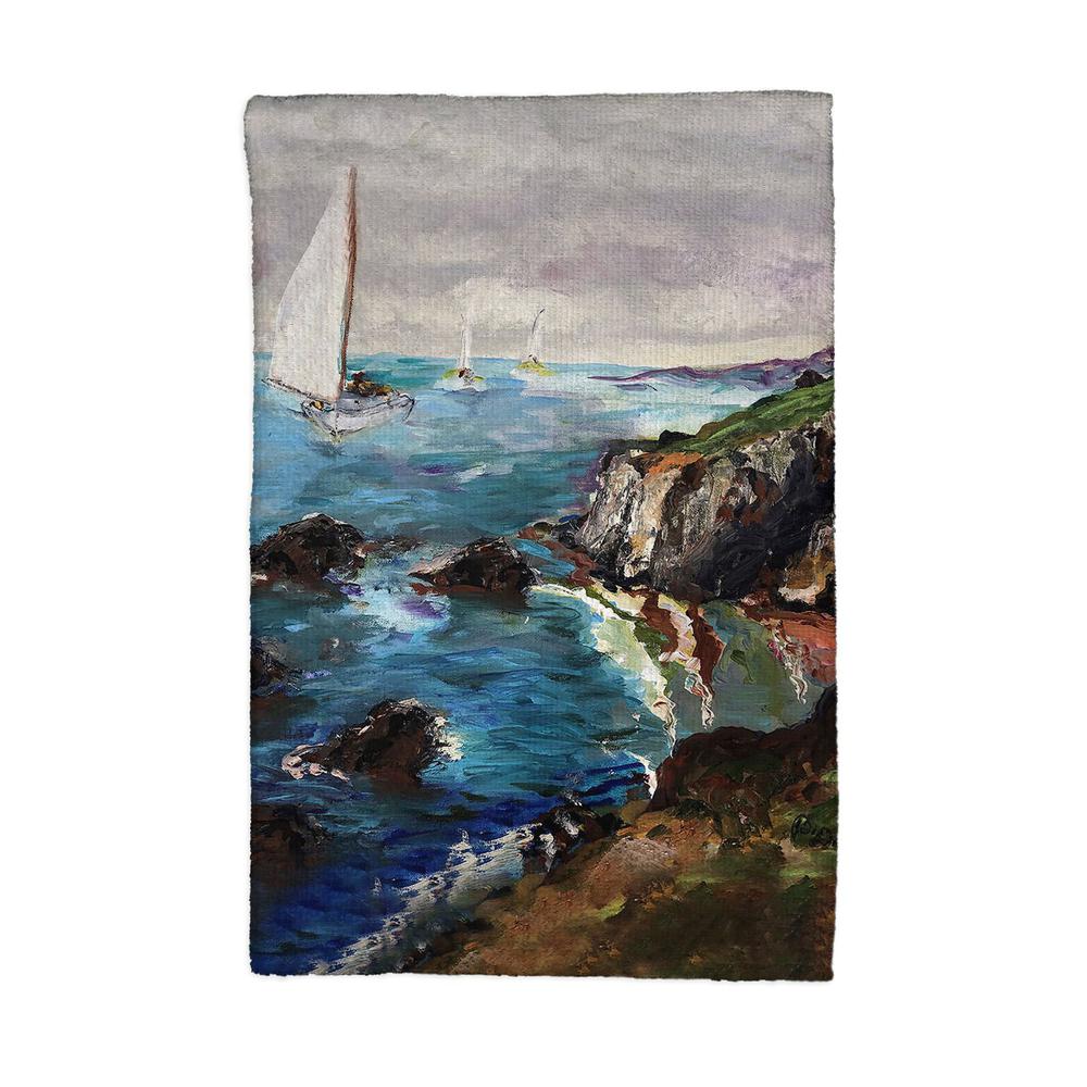 Sailing the Cliffs Kitchen Towel