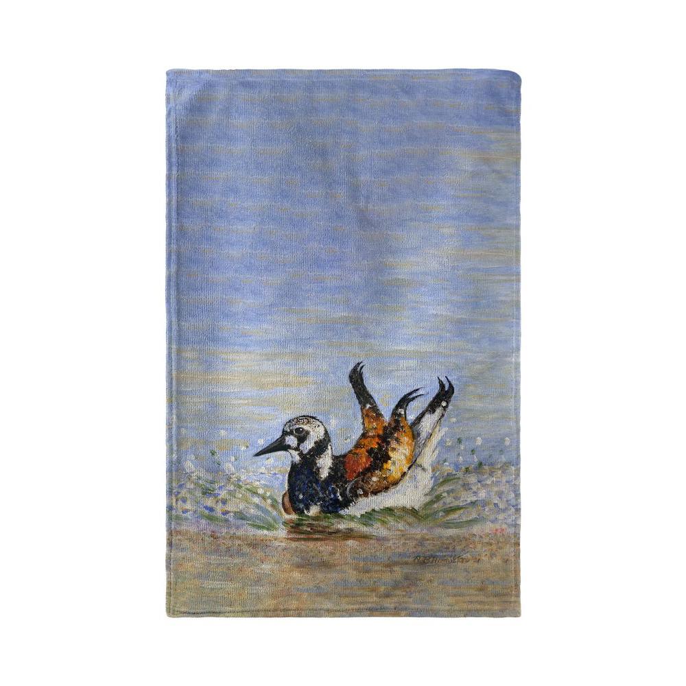 Beach Bird Bath Kitchen Towel