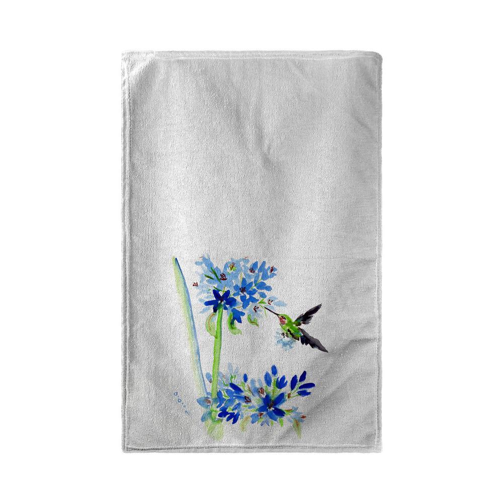 Hummingbird & Blue Flower Kitchen Towel
