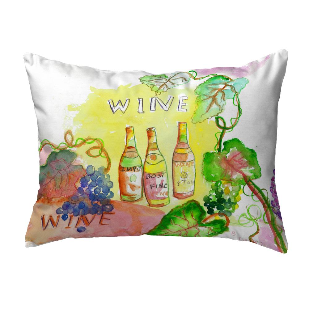 Wine Bottles No Cord Pillow 16x20