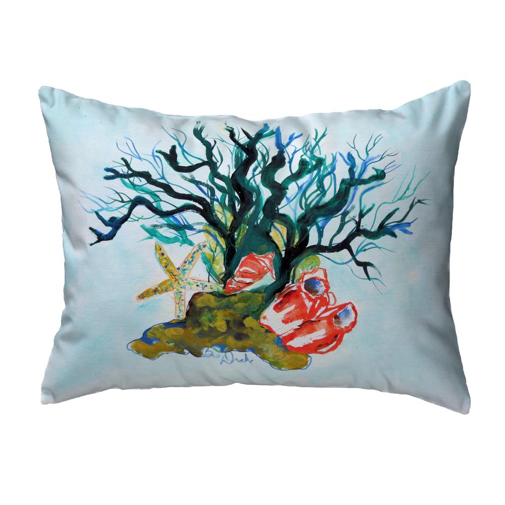 Starfish Coral Shells Noncorded Indoor/Outdoor Pillow 16x20