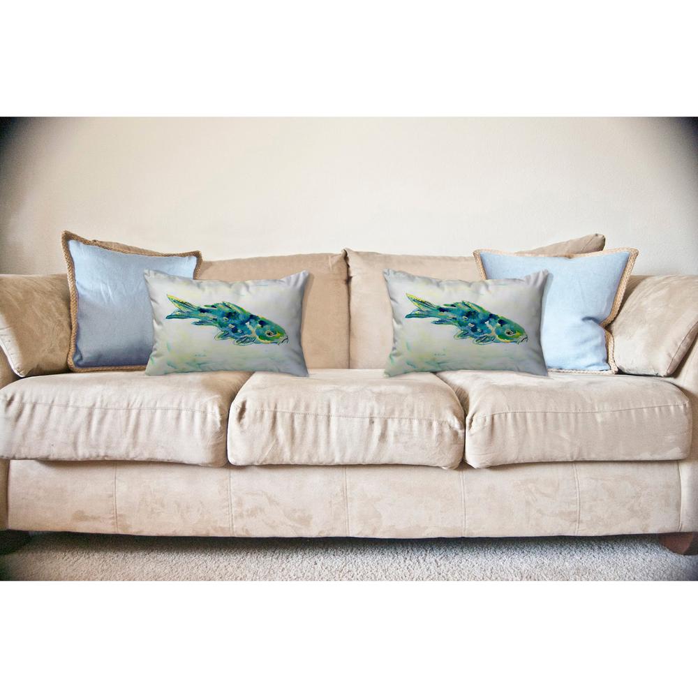 Blue Koi No Cord Pillow 16x20