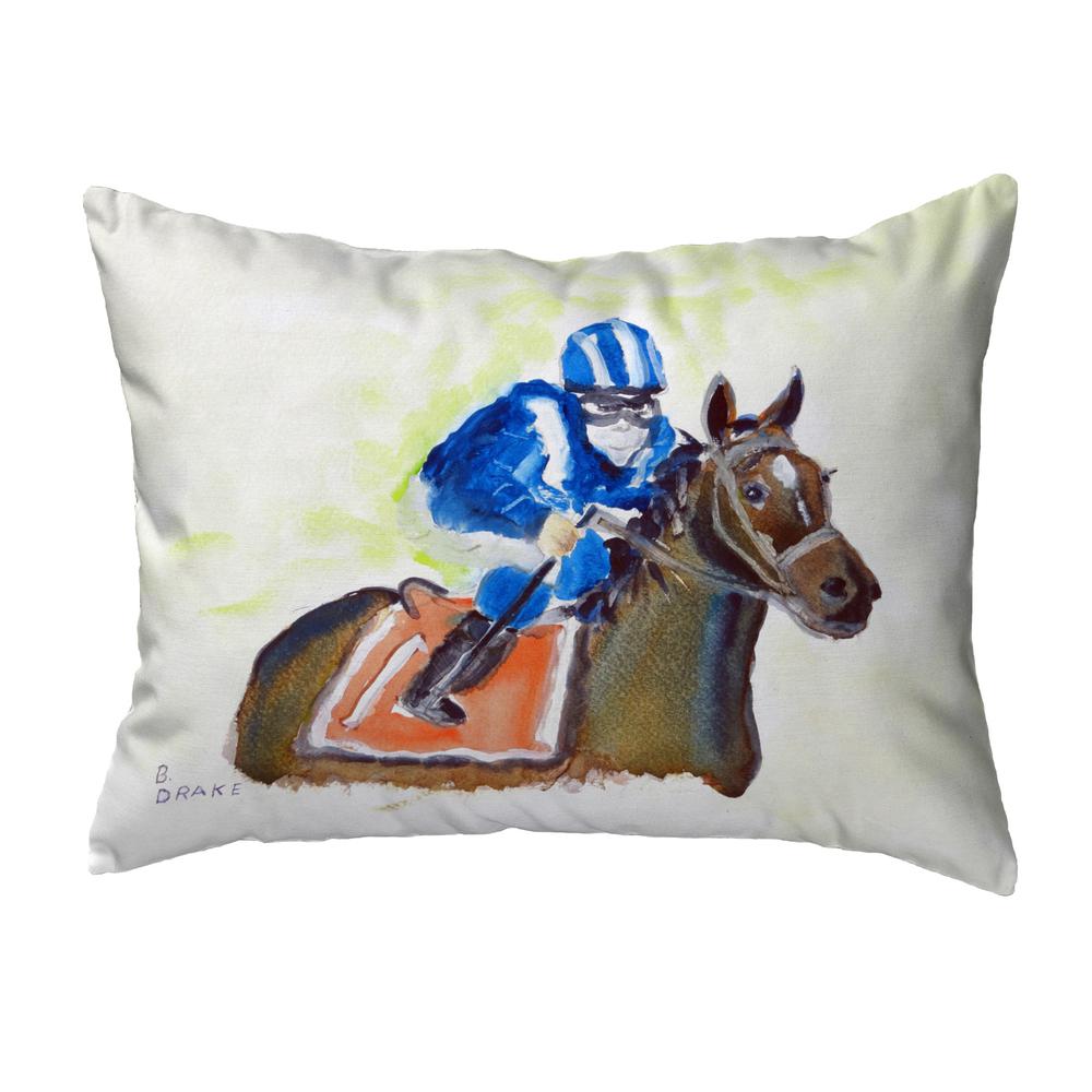 Horse & Jockey No Cord Pillow 16x20