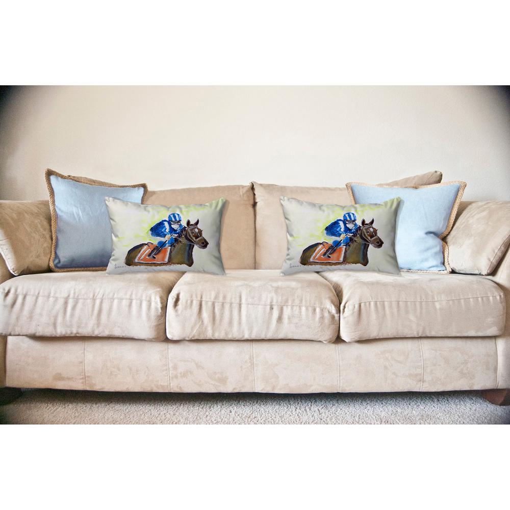 Horse & Jockey No Cord Pillow 16x20