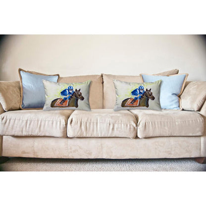 Horse & Jockey No Cord Pillow 16x20
