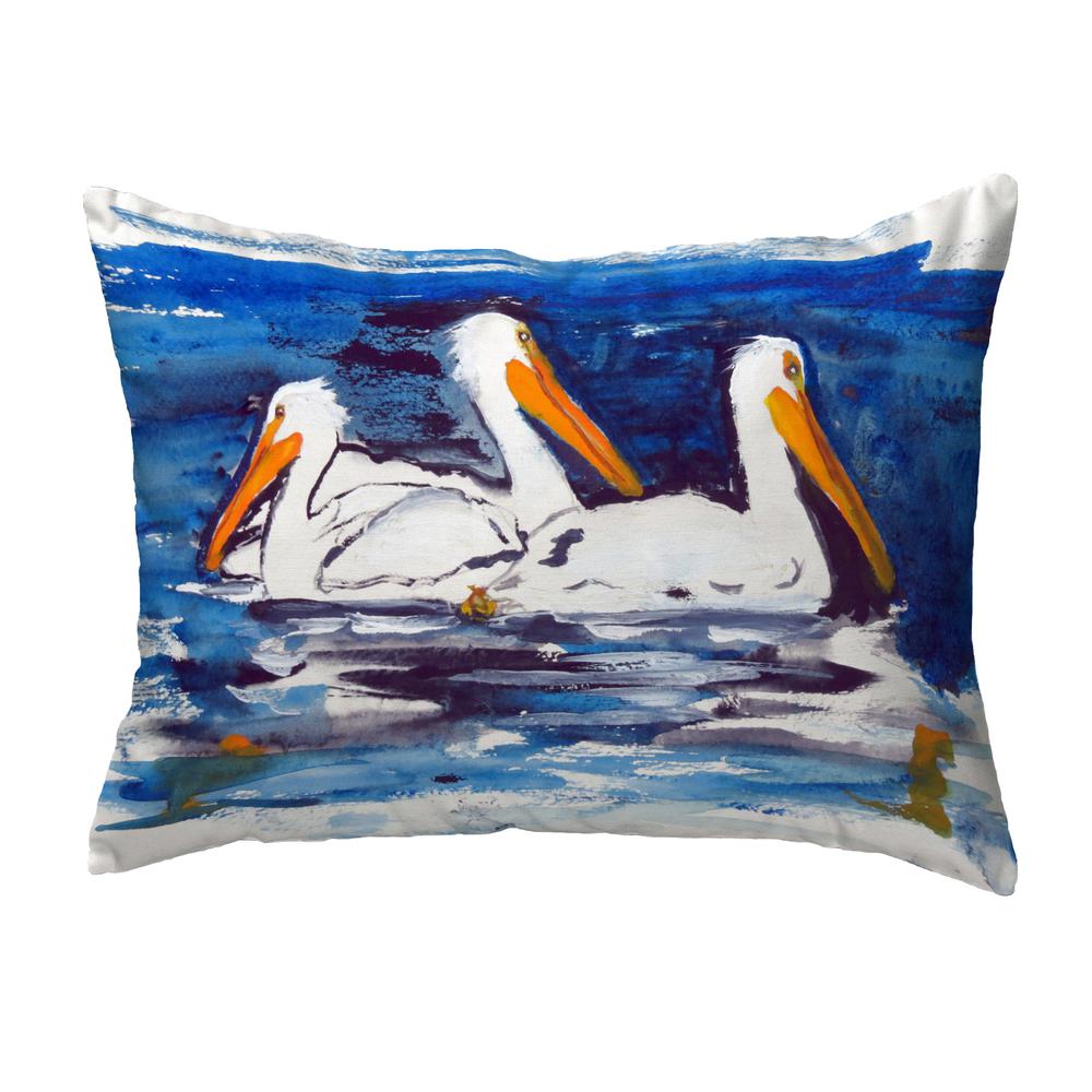 Three Pelicans No Cord Pillow 16x20