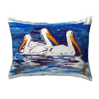Three Pelicans No Cord Pillow 16x20