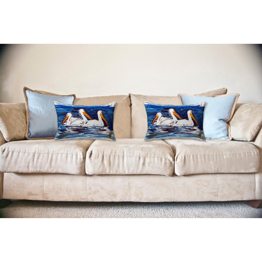 Three Pelicans No Cord Pillow 16x20