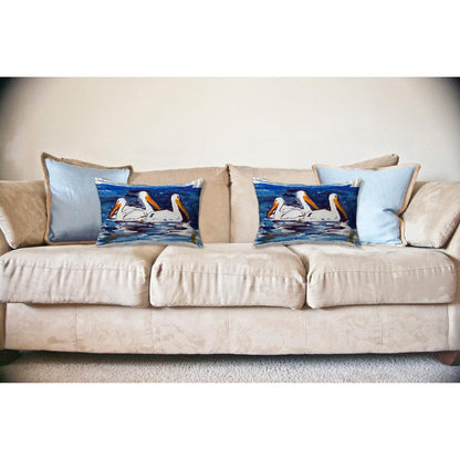 Three Pelicans No Cord Pillow 16x20