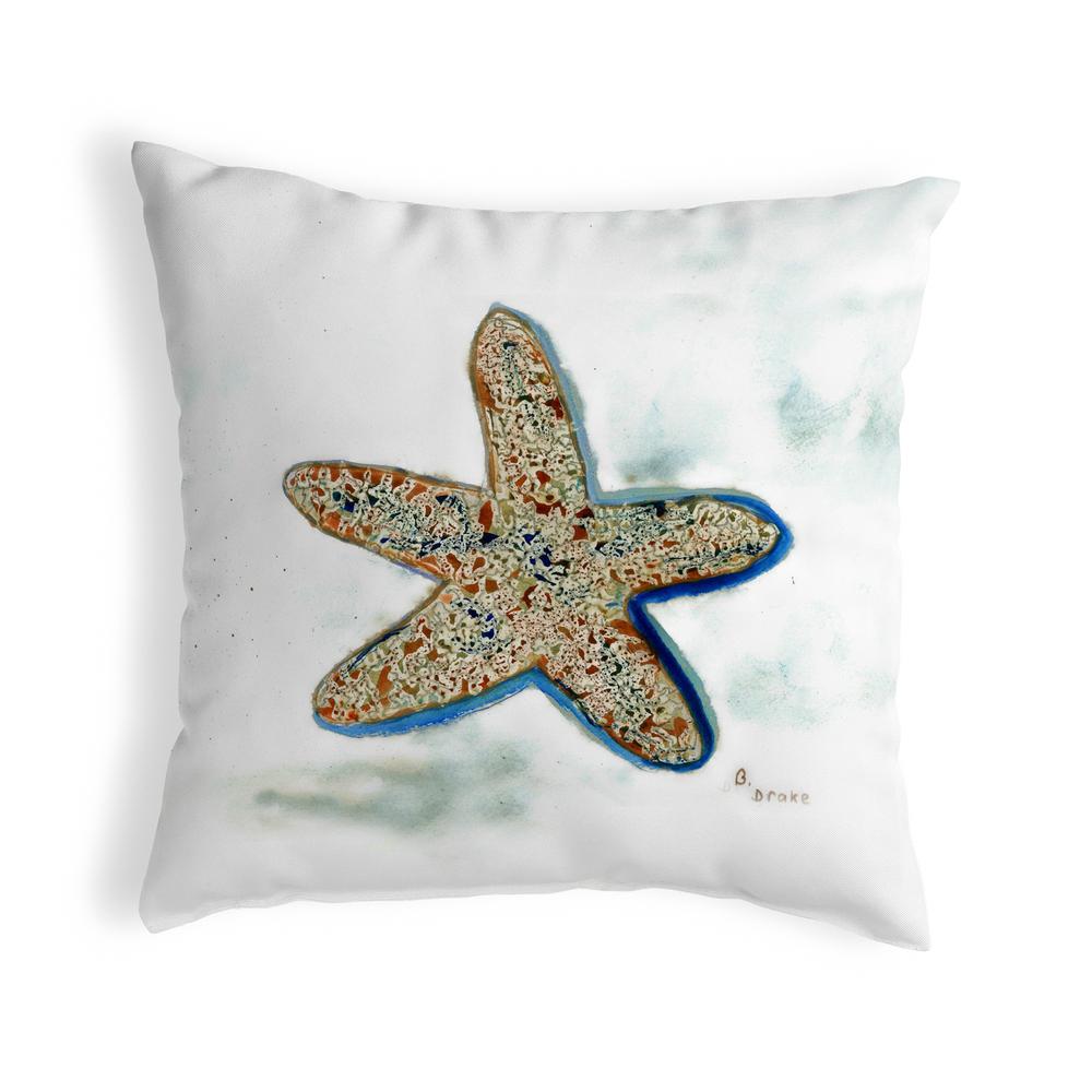 Betsy's Starfish No Cord Pillow 18x18