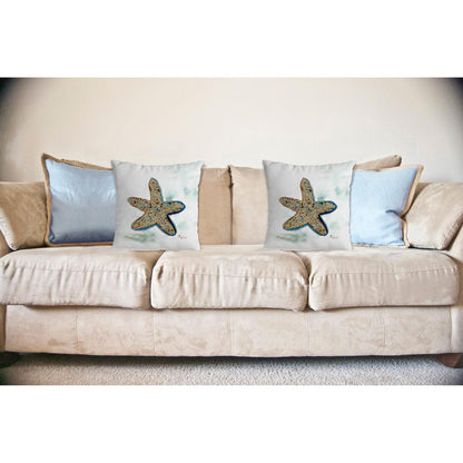 Betsy's Starfish No Cord Pillow 18x18