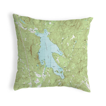 Newfound Lake, NH Nautical Map Noncorded Indoor/Outdoor Pillow 18x18