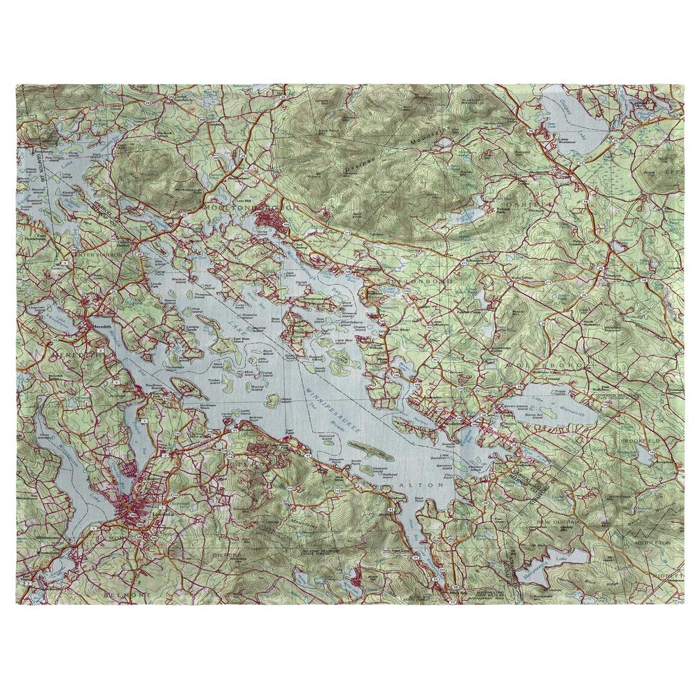 Lake Winnipesaukee, NH Nautical Map Place Mat Set of 4