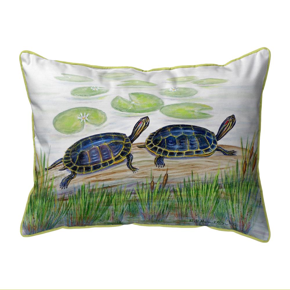Two Turtles Small Indoor/Outdoor Pillow 11x14