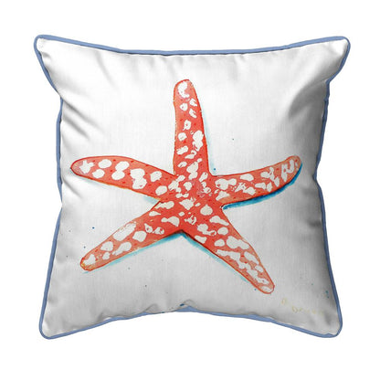 Coral Starfish Small Indoor/Outdoor Pillow 12x12