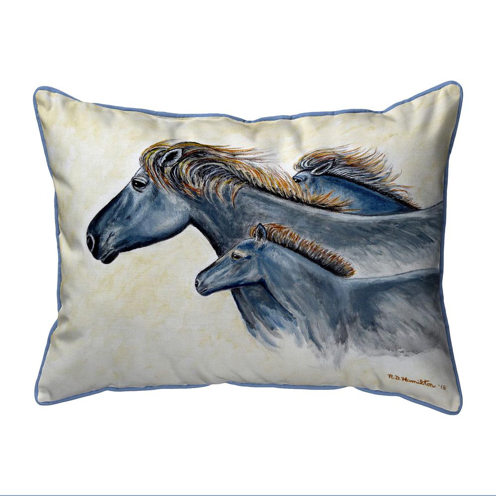 Wild Horses Small Indoor/Outdoor Pillow 11x14
