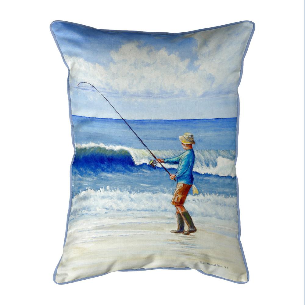 Surf Fishing Small Indoor/Outdoor Pillow 11x14