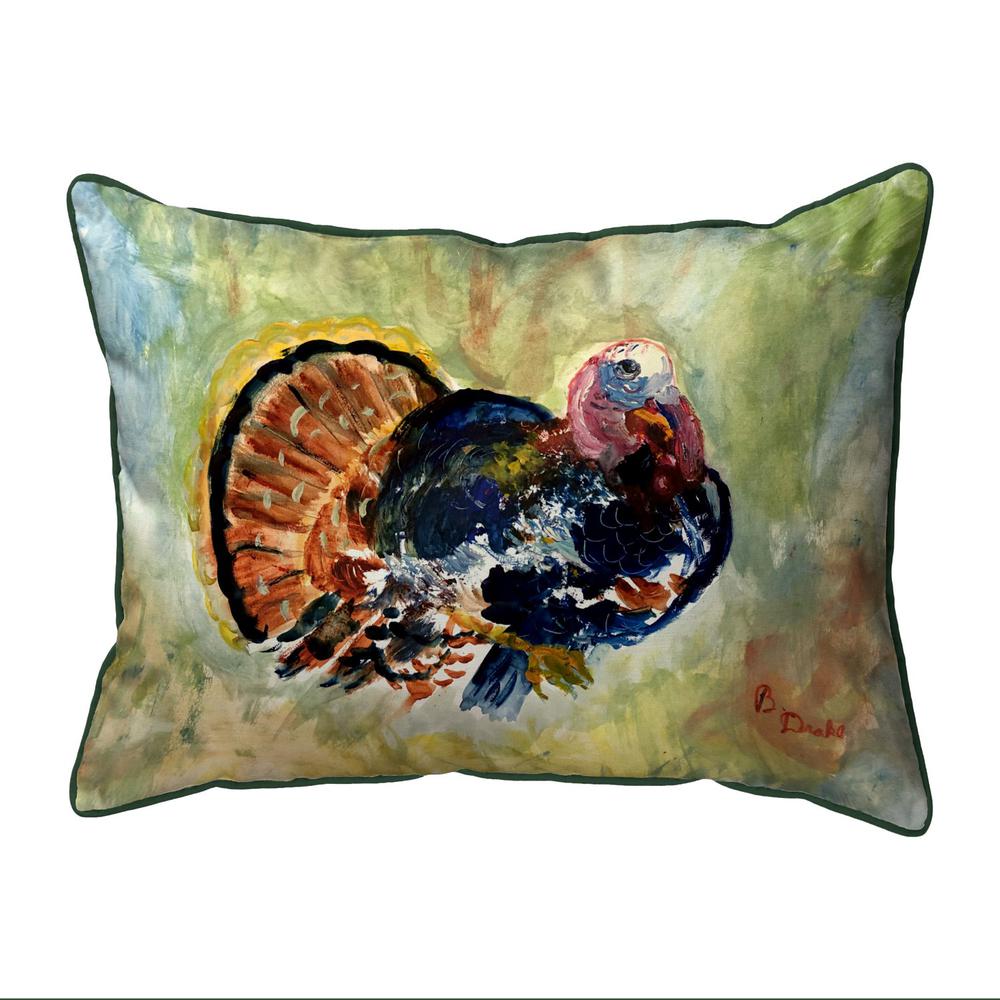 Colorful Turkey 11x14 Small Indoor/Outdoor Pillow
