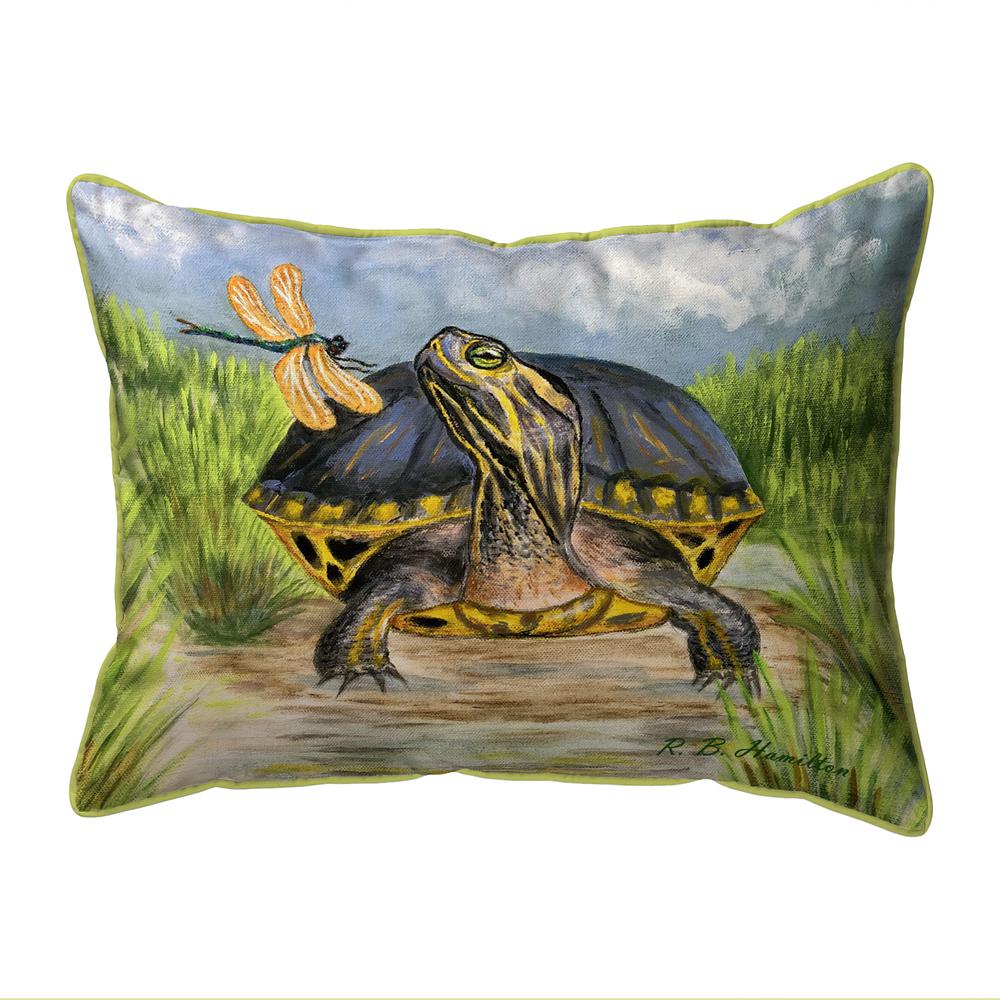 Dragonfly to Turtle Small Indoor/Outdoor Pillow 11x14