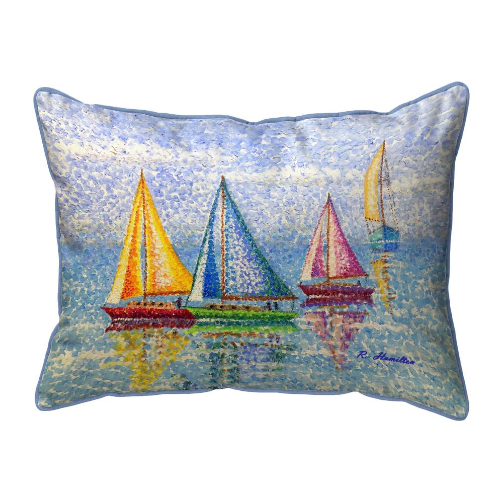 Sailboat Colors Small Indoor/Outdoor Pillow 11x14