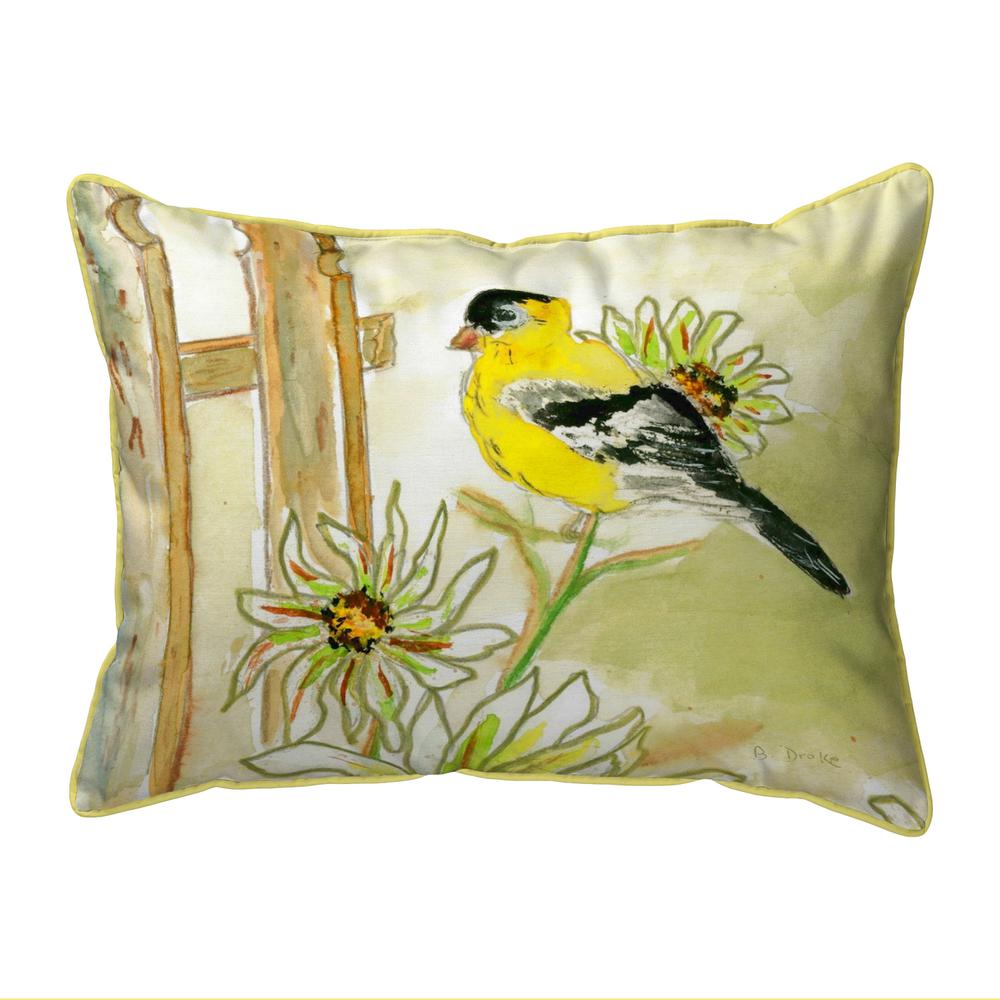 Betsy's Goldfinch Small Indoor/Outdoor Pillow 11x14