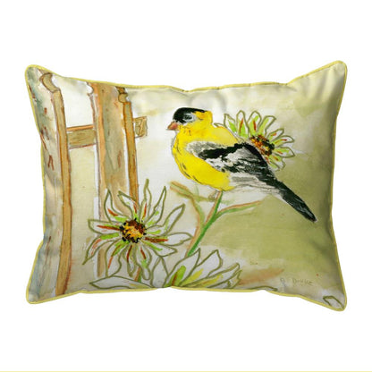 Betsy's Goldfinch Small Indoor/Outdoor Pillow 11x14