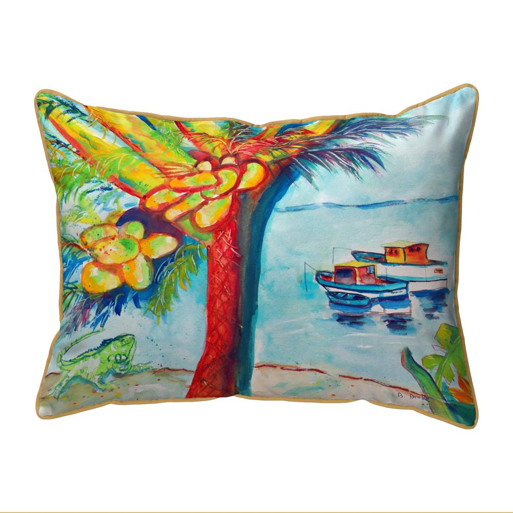 Cocoa Nuts & Boats Small Indoor/Outdoor Pillow 12x12