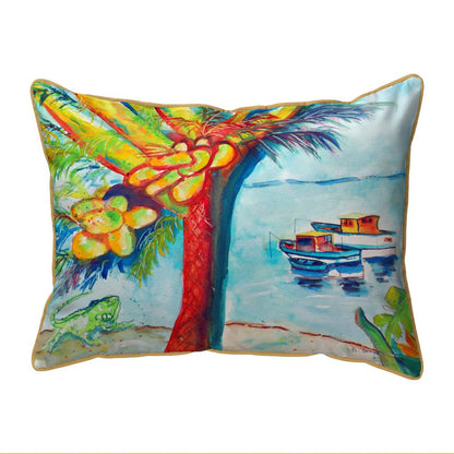 Cocoa Nuts & Boats Small Indoor/Outdoor Pillow 12x12