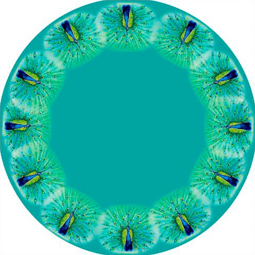 Peacock Round Table Cloth 58