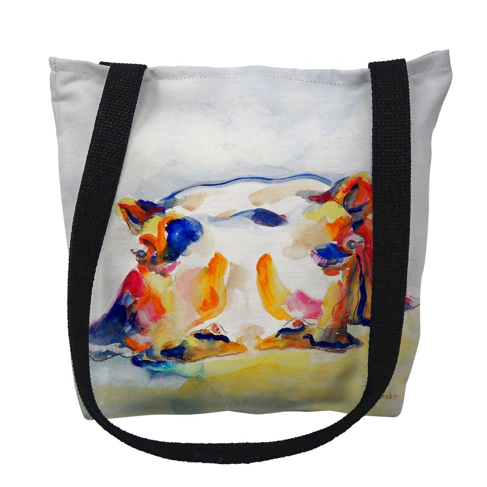 Hippo Medium Tote Bag 16x16