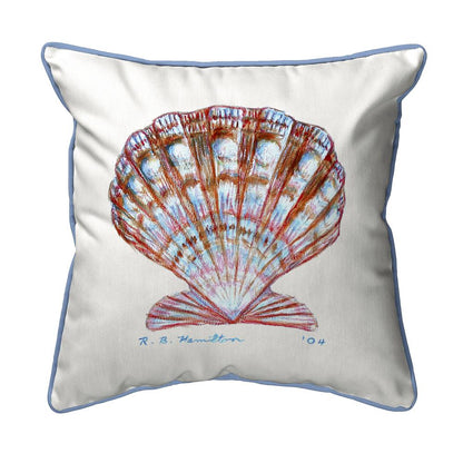 Scallop Shell Extra Large Zippered Pillow 22x22