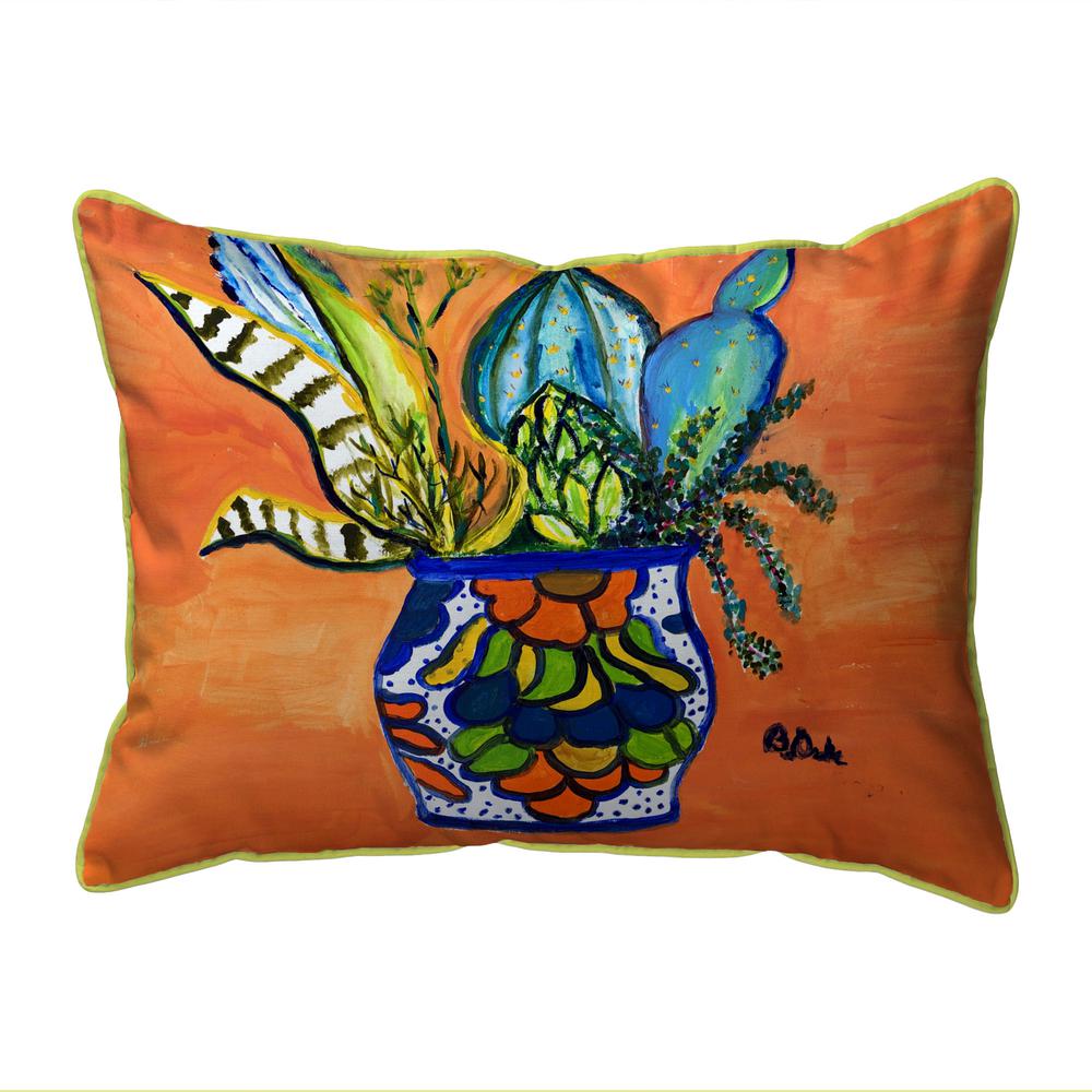 Cactus in Pot Extra Large Zippered Indoor/Outdoor Pillow 20x24