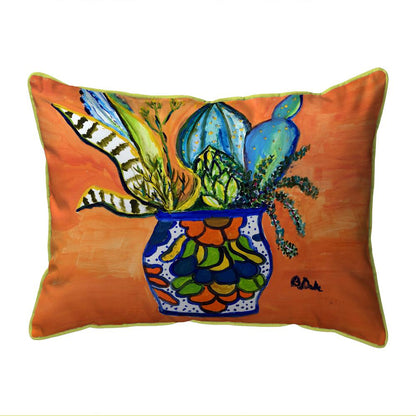 Cactus in Pot Extra Large Zippered Indoor/Outdoor Pillow 20x24