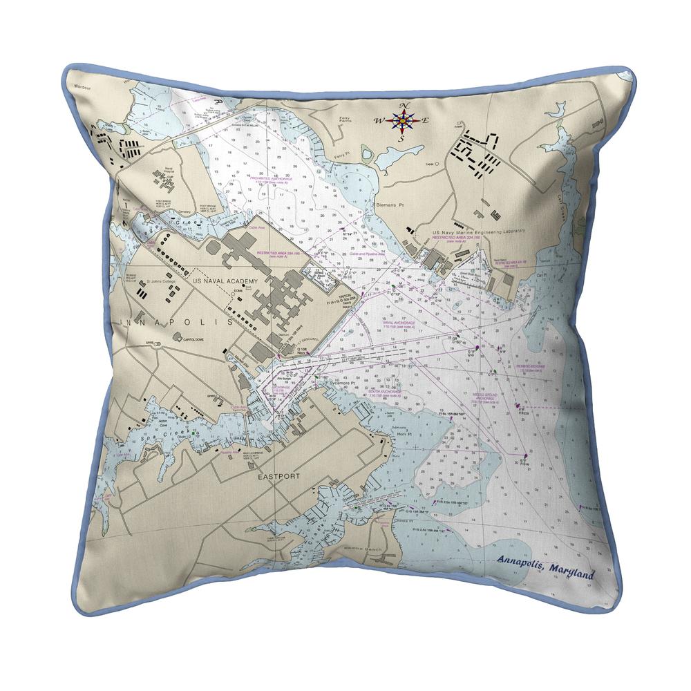 Annapolis Map Extra Large Zippered Pillow 22x22