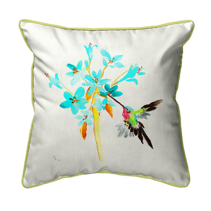 Blue Hummingbird Extra Large Zippered Pillow 22x22
