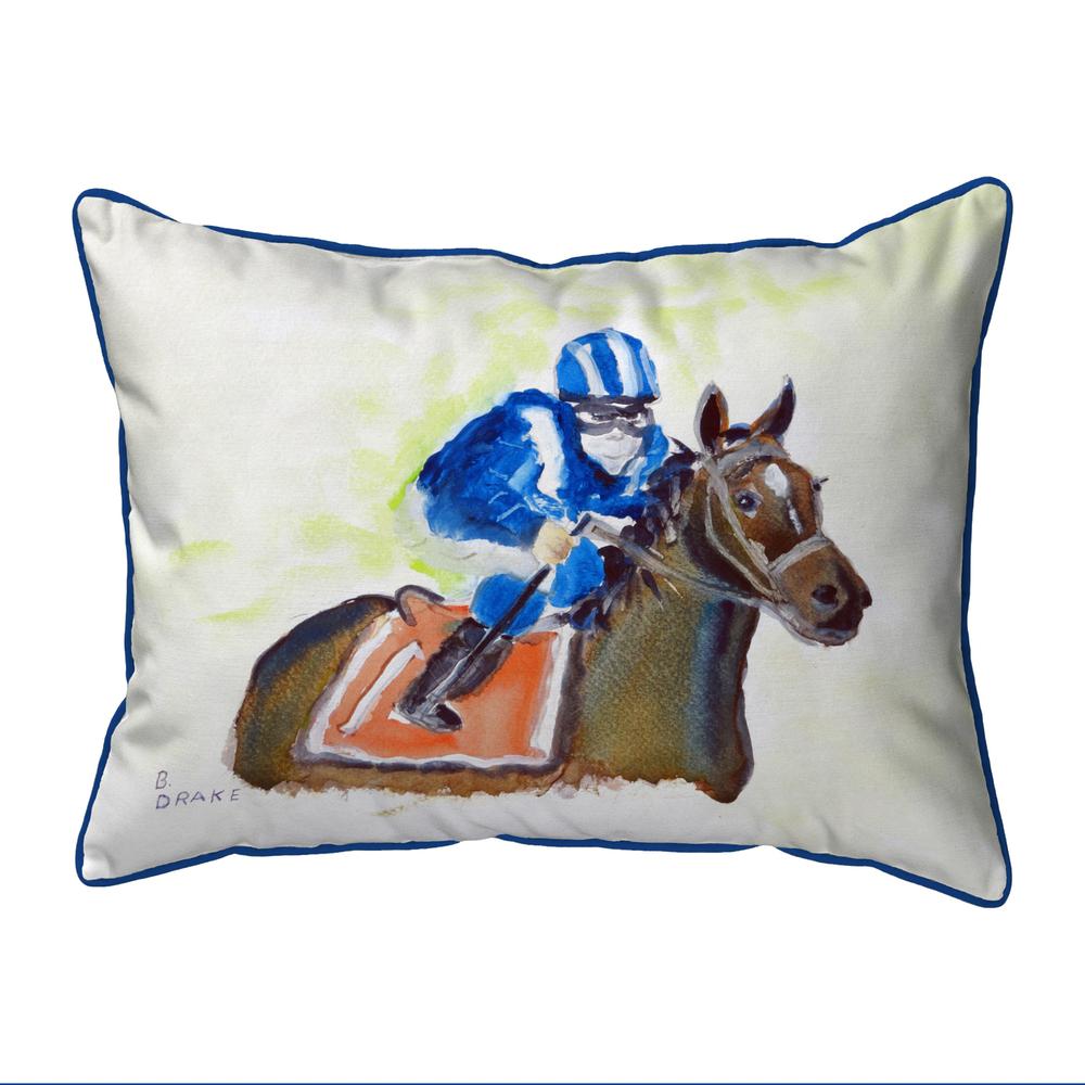 Horse & Jockey Extra Large Zippered Pillow 20x24