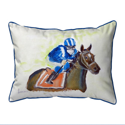 Horse & Jockey Extra Large Zippered Pillow 20x24