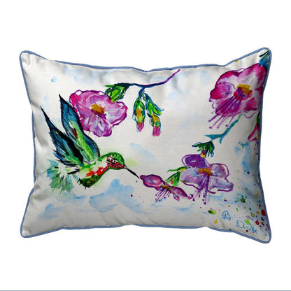 Feeding Hummingbird Extra Large Zippered Indoor/Outdoor Pillow 20x24