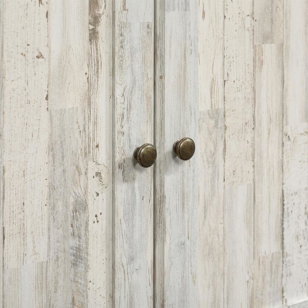 White Plank Finish Bookcase with Rectangular Shape and Spacious Storage