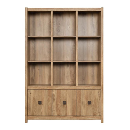 Wooden Bookcase in Sindoori Mango Finish with Modern Farmhouse Style