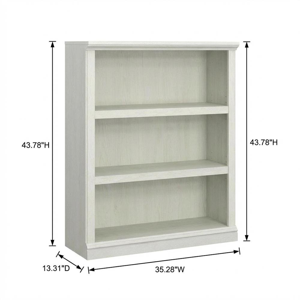White Storage Bookcase with Rectangle Shape and Transitional Style