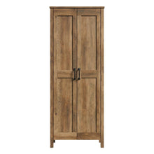 Rustic Pine Finish Storage Cabinet With Country Style And Sturdy Construction