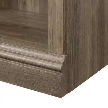 Salt Oak Storage Bookcase with Versatile Shelving and Open Design