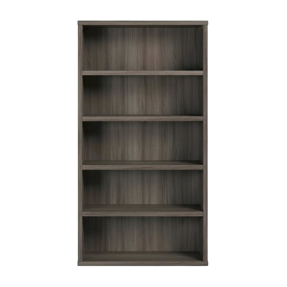 Brown office bookcase with contemporary and transitional style, rectangle design